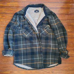 🔴SOLD🔴Freedom foundry green Sherpa lined flannel jacket mens size XXL